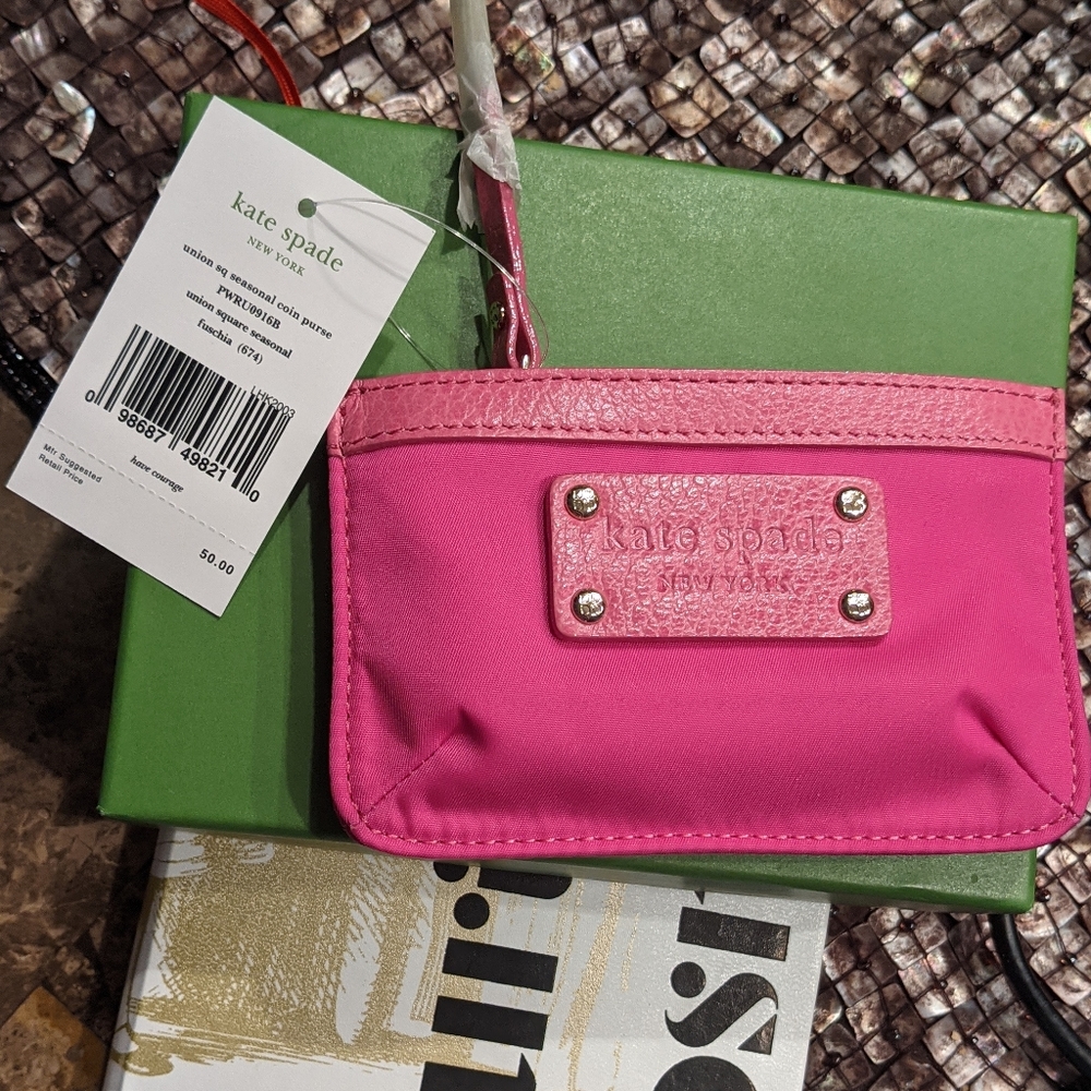 New! Kate Spade Pink Union Square Coin Purse! - Picture 6 of 9